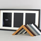 Suits Three 9x6" sized Prints/Photos. 30x60cm. Wooden Multi Aperture Frame. - PhotoFramesandMore - Wooden Picture Frames