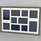 Suits 10 Images, 4x4", 6x4", 5x5", 5x7". Naturals Range.40x60cm. Wooden Multi Aperture Photo Frame.