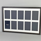 Suits 10 6x4" Inch Images. Naturals Range.40x60cm. Wooden Multi Aperture Photo Frame.