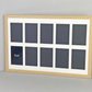Suits 10 6x4" Inch Images. Naturals Range.40x60cm. Wooden Multi Aperture Photo Frame.