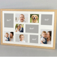 Suits 10 Images, 4x4", 6x4", 5x5", 5x7". Naturals Range.40x60cm. Wooden Multi Aperture Photo Frame.