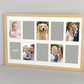 Suits 10 6x4" Inch Images. Naturals Range.40x60cm. Wooden Multi Aperture Photo Frame.