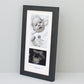 Portrait Baby Scan Frame for 6x4" photo, sonogram and text. Optional Personalisation - PhotoFramesandMore - Wooden Picture Frames