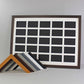Instax Wide. Suits Twenty-five Instax wide sized Photos, Visual aperture 9.5x5.8cm. A2 Wooden Multi Aperture Frame. Portrait or Landscape. - PhotoFramesandMore - Wooden Picture Frames