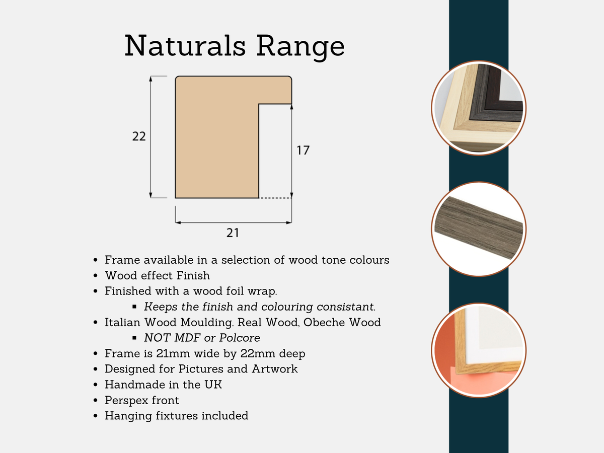 Graduation Frames for Mounted University Pictures | Naturals Range | Wooden Frame