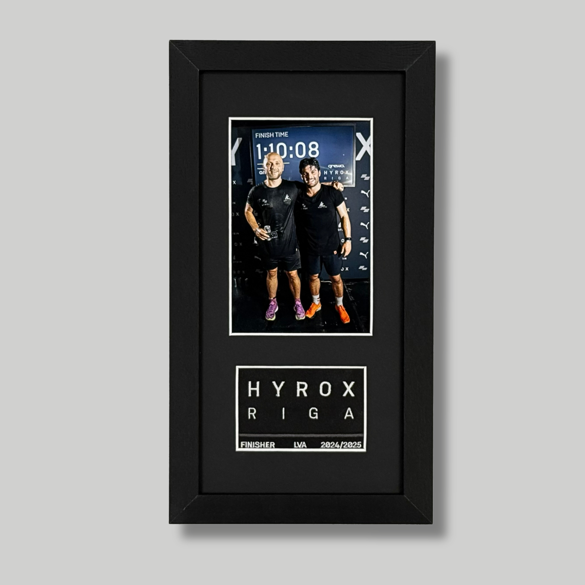 Hyrox Patch & Photo Display Frame | 15x30cm | Wooden Frame |