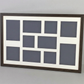 Suits 10 Images, 4x4", 6x4", 5x5", 5x7". Naturals Range.40x60cm. Wooden Multi Aperture Photo Frame.