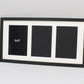 Suits Three 9x6" sized Prints/Photos. 30x60cm. Wooden Multi Aperture Frame. - PhotoFramesandMore - Wooden Picture Frames