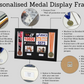 Personalised Double Medal Display frame. Portrait Photos. - PhotoFramesandMore - Wooden Picture Frames