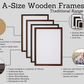Black with a silver trim - A-Size Frames - Traditional Style - A1, A2, A3, A4 Size Wooden Poster Frame - PhotoFramesandMore - Wooden Picture Frames