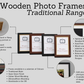 Mahogany Colour - Traditional Style Wooden Photo Frames - Stand or Hang. - PhotoFramesandMore - Wooden Picture Frames