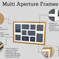 Personalised Display frame for One 5x7" Photo and A4 Certificate / Course Map. Multi Aperture Frame. - PhotoFramesandMore - Wooden Picture Frames