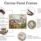 Art Board Frame - White - Wooden Tray Frame. Frames Designed for Canvas Panels. - PhotoFramesandMore - Wooden Picture Frames