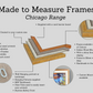 Made To Measure -  Wooden Picture Frames - Gold, Silver, Bronze, Pewter - Chicago Range - PhotoFramesandMore - Wooden Picture Frames