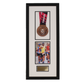 Personalised Medal Frame with Apertures for Medal, 6x4" Portrait Photo and Text.