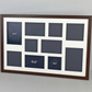 Suits 10 Images, 4x4", 6x4", 5x5", 5x7".Mixed apertures. 40x60cm. Wooden Multi Aperture Photo Frame.