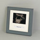 Baby Scan Photo Frame - Multi aperture Frame for Scan sized Photo and Text Box. - PhotoFramesandMore - Wooden Picture Frames