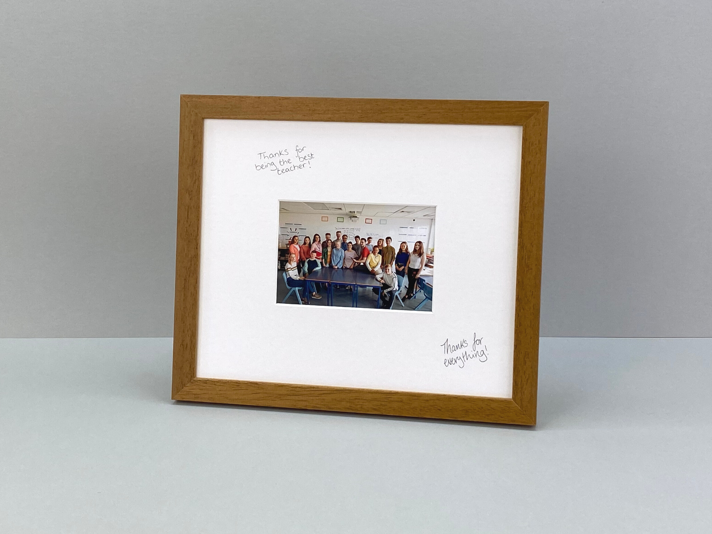 Signing Frames. Your photo with plenty of space for signatures. The perfect leaving gift, thank you gift, teacher gift. - PhotoFramesandMore - Wooden Picture Frames