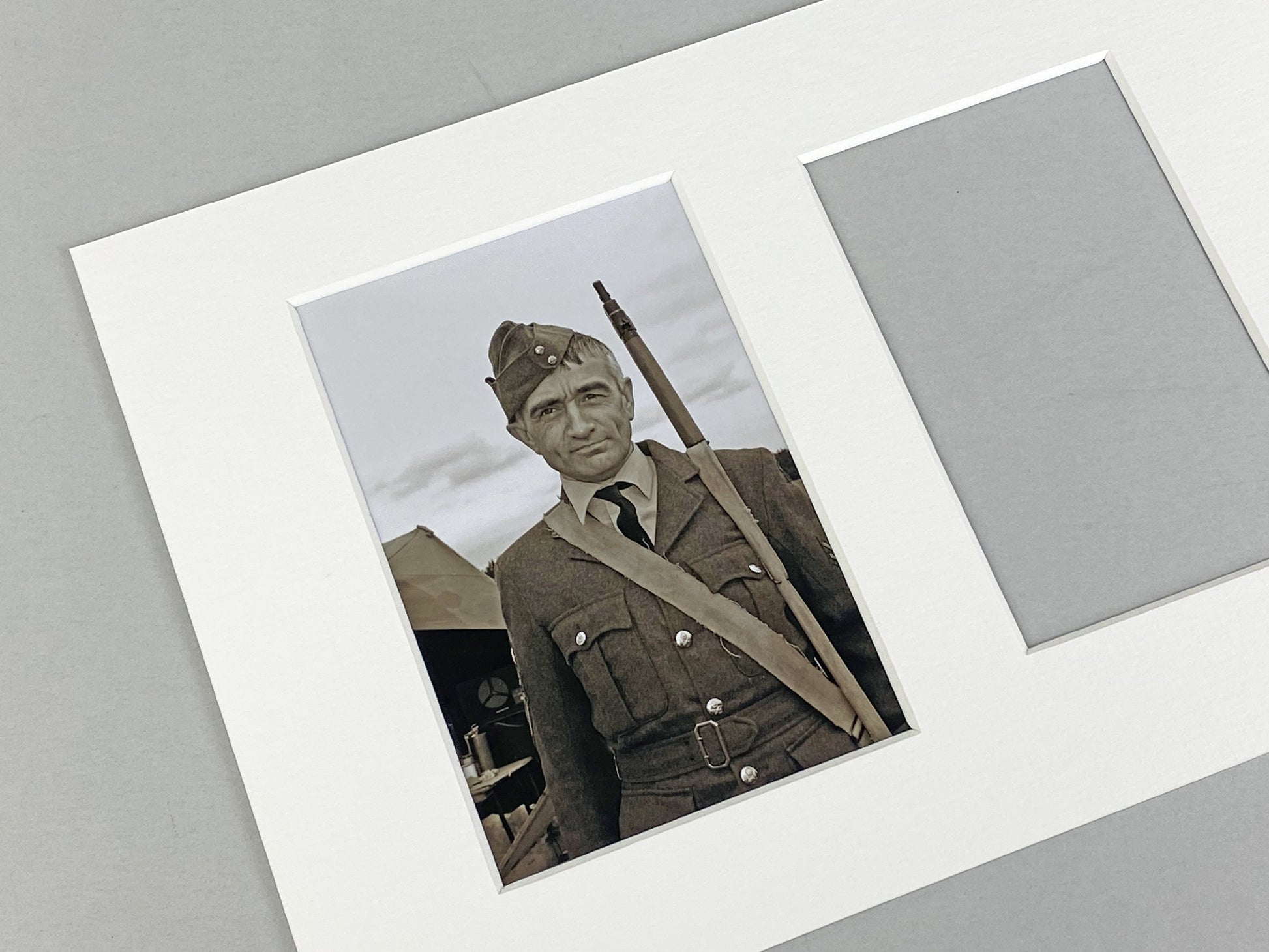 Military and Service Medal display Frame for Three Medals and a 6x4" Photograph. 20x40cm. - PhotoFramesandMore - Wooden Picture Frames