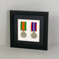 Military and Service Medal display Frame for Two Medals. 20x20cm. - PhotoFramesandMore - Wooden Picture Frames