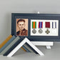 Military and Service Medal display Frame for Four Medals and a 6x4" Photograph. 20x40cm - PhotoFramesandMore - Wooden Picture Frames